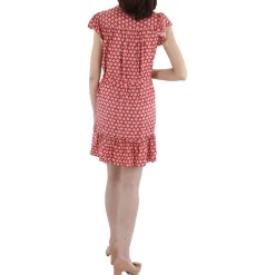 V-Neck Crochet Shift Dress