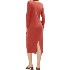 V-Neck Midi Sweaterdress