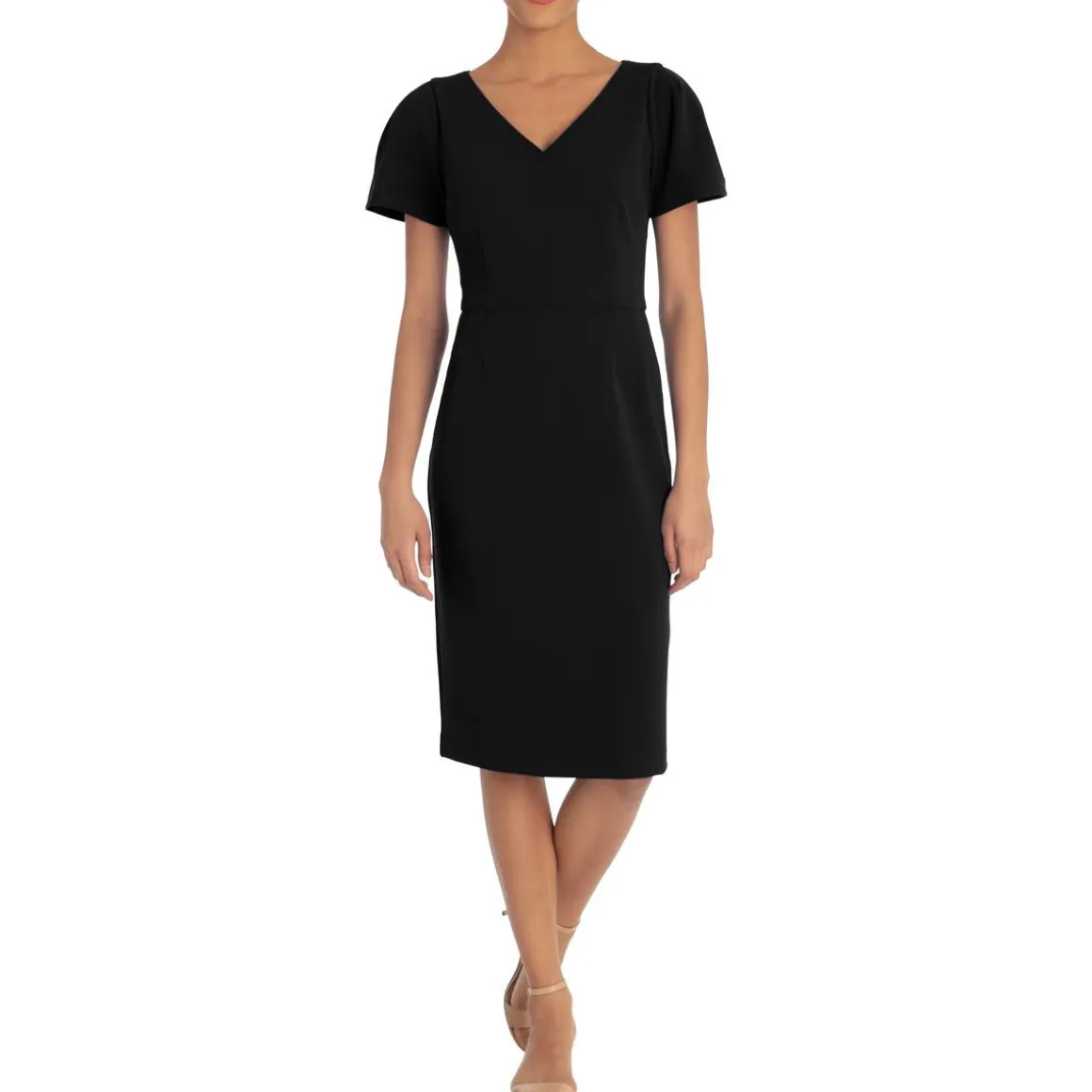 V-neck Office Sheath Dress