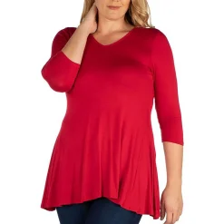 V-Neck Tunic Pullover Top