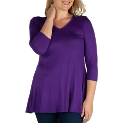 V-Neck Tunic Pullover Top