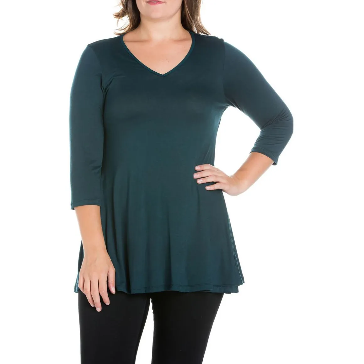V-Neck Tunic Pullover Top