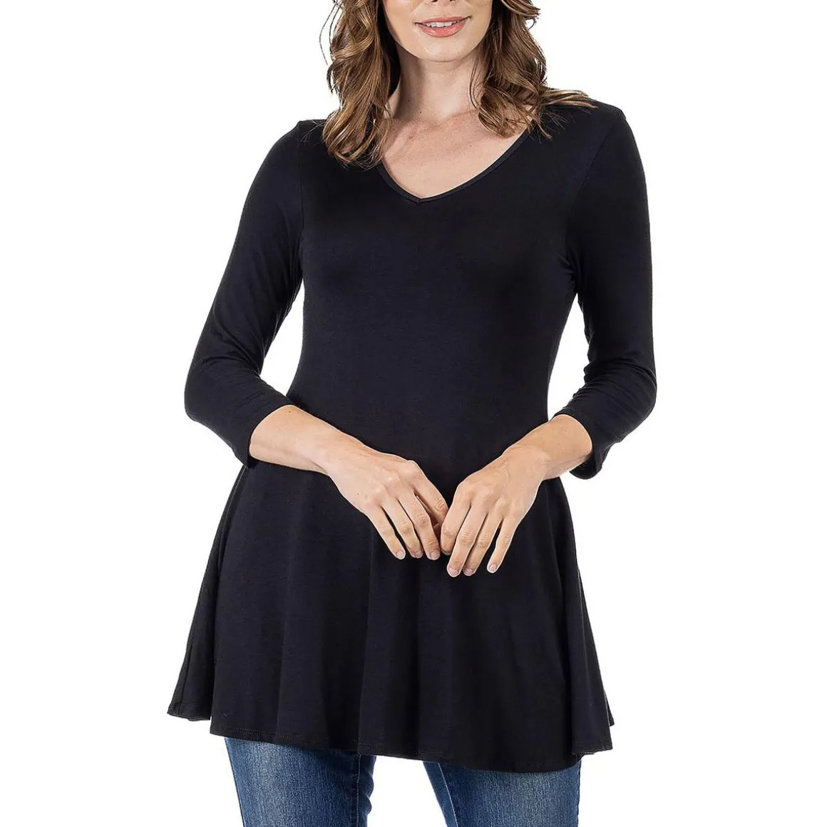 V-Neck Tunic Pullover Top