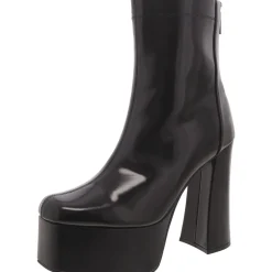 Voyager Faux Leather Zipper Ankle Boots