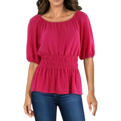 Waist Peasant Gathered Blouse