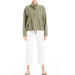 Waist Tie Stretch Trucker Jacket