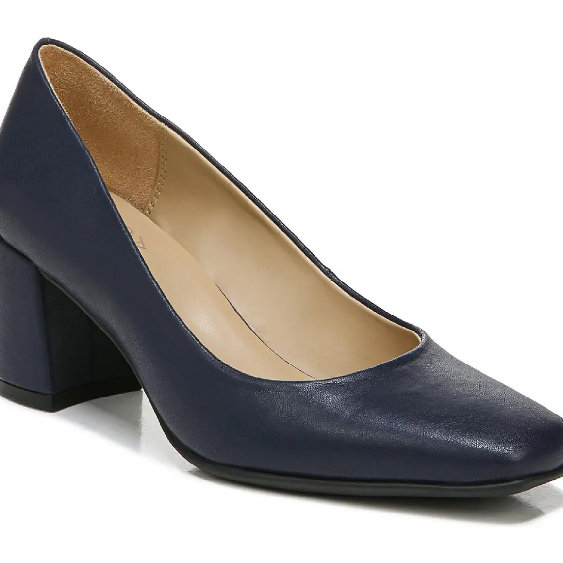 Warner Padded Insole Square Toe Block Heels