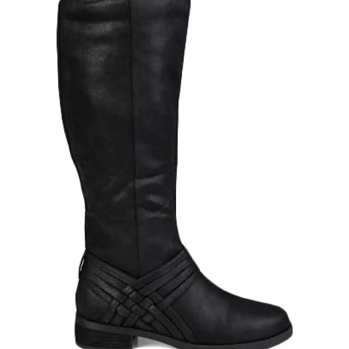 WCMEG Faux Leather Wide Calf Knee-High Boots