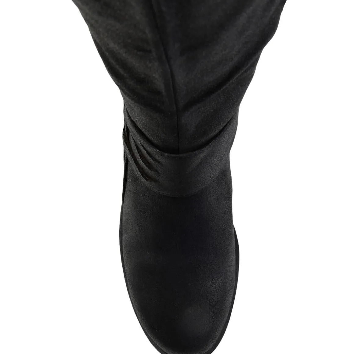 WCMEG Faux Leather Wide Calf Knee-High Boots