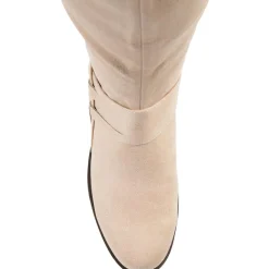 WCMEG Faux Leather Wide Calf Knee-High Boots