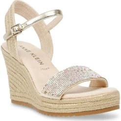 Wella Rhinestone Ankle Strap Platform Sandals