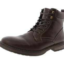 Westin Faux Leather Lace-Up Ankle Boots