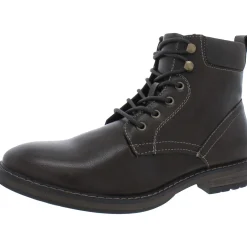 Westin Faux Leather Lace-Up Ankle Boots