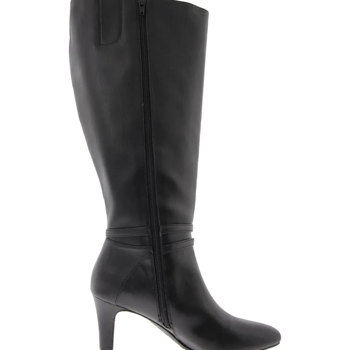 Wide Calf Faux Leather Knee-High Boots