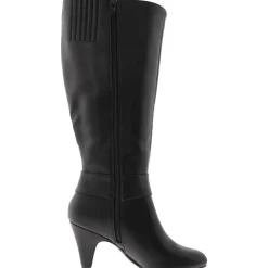 Wide Calf Faux Leather Knee-High Boots