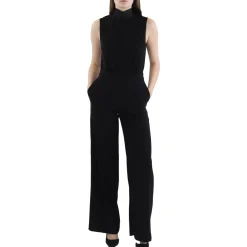 Wide Leg Mock Neck Jumpsuit