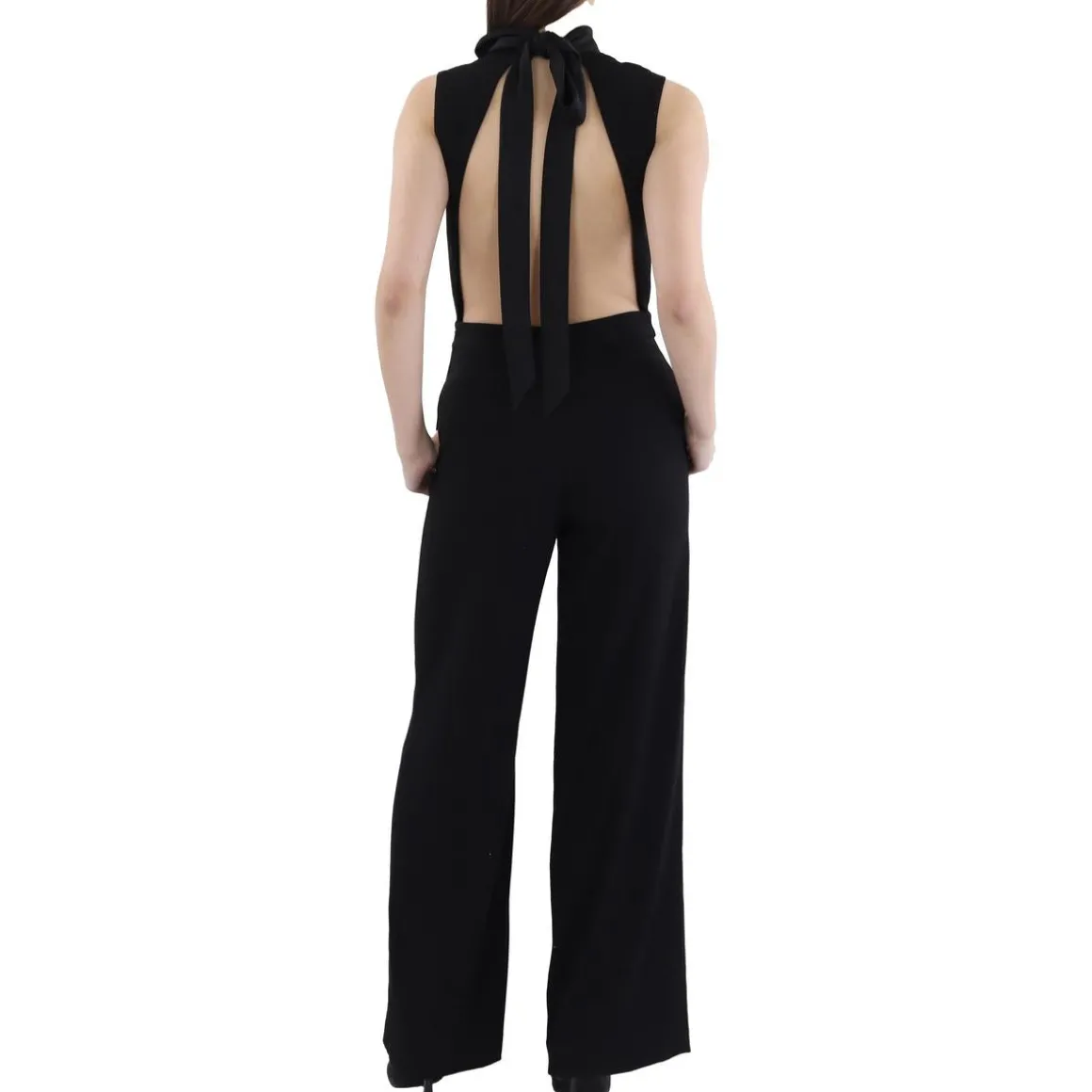 Wide Leg Mock Neck Jumpsuit