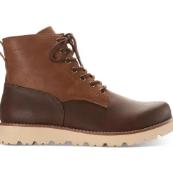 Wilder Faux Leather Lug Sole Combat & Lace-up Boots