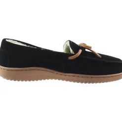 Wilmington Faux Fur Lined Leather Moccasin Slippers