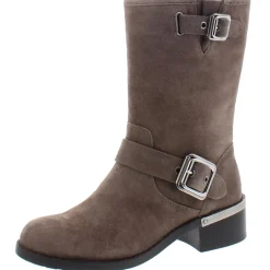 Windy Buckle Moto Mid-Calf Boots