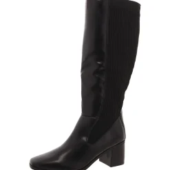 Winny Wide Calf Faux Leather Knee-High Boots