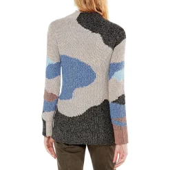 Winter Waves Mock Neck Shirt Tunic Sweater