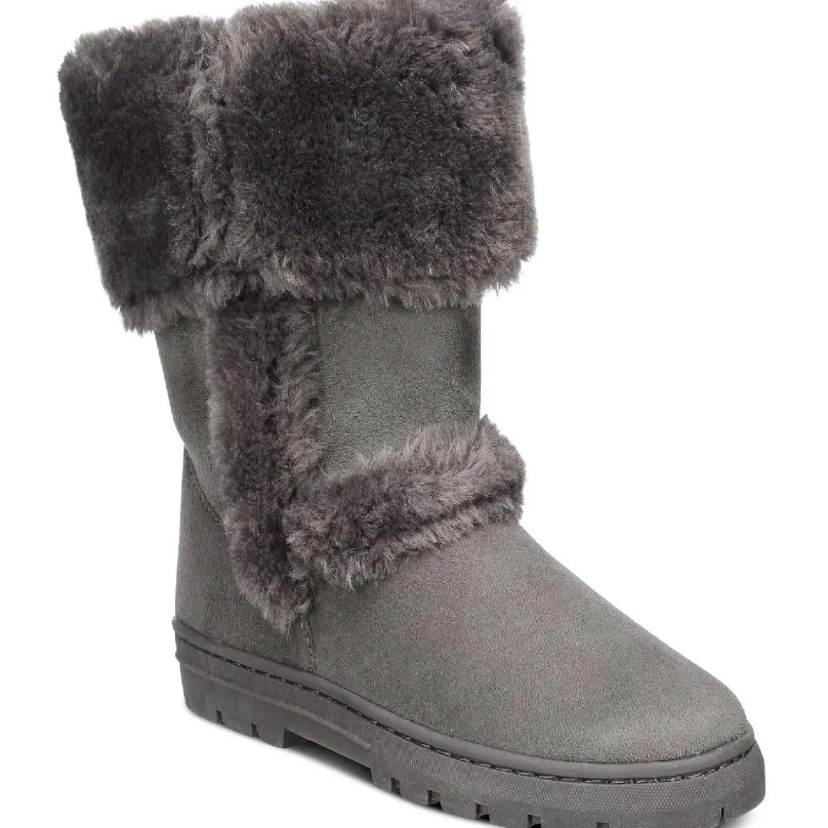 Witty Fold-Over Faux Fur Casual Boots