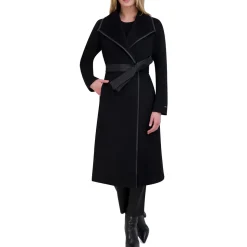 Wool Blend Maxi Wrap Coat