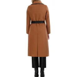 Wool Blend Maxi Wrap Coat