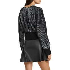 Wool Blend Ribbed Cardigan Sweater