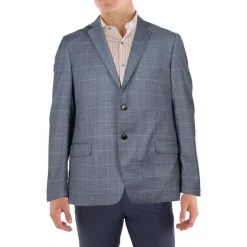 Wool Blend Suit Separate Two-Button Blazer