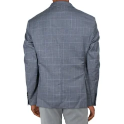 Wool Blend Suit Separate Two-Button Blazer
