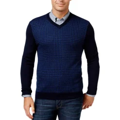 Wool Houndstooth Pullover Sweater