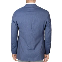 Wool Plaid Two-Button Suit Jacket