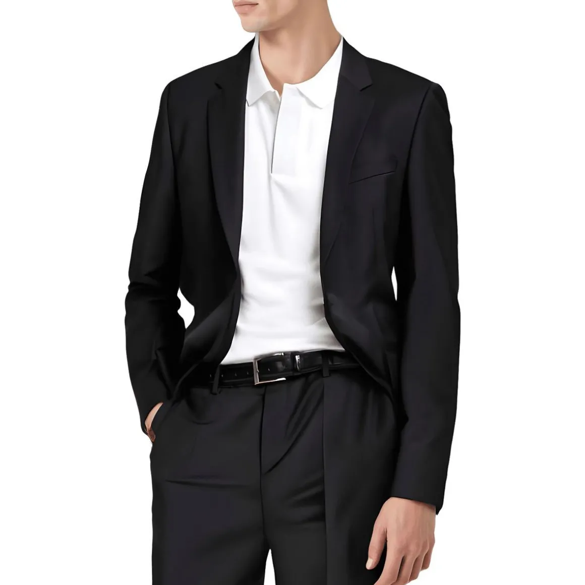 Wool Two-Button Blazer