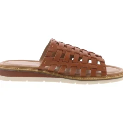 Woven Leather Slide Sandals