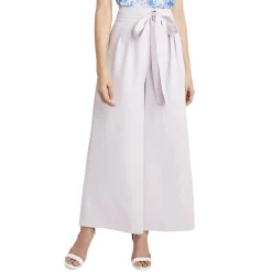 Woven Tie Waist Wide Leg Pants