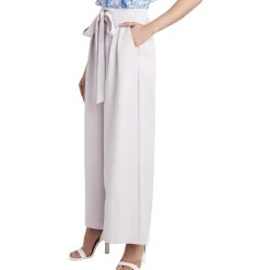 Woven Tie Waist Wide Leg Pants
