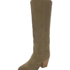 Wrangle Suede Stacked Heel Knee-High Boots