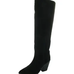 Wrangle Suede Stacked Heel Knee-High Boots