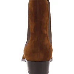 Wyatt Leather Chelsea Boots Block Heel Suede Chelsea Boots