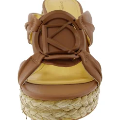 Yanelli Logo Faux Leather Espadrilles