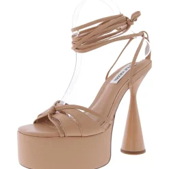 Yasmyn Lace-Up Faux Leather Platform Sandals