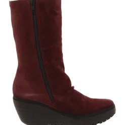 Yemy 408 Zipper Suede Mid-Calf Boots