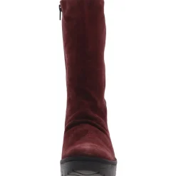 Yemy 408 Zipper Suede Mid-Calf Boots
