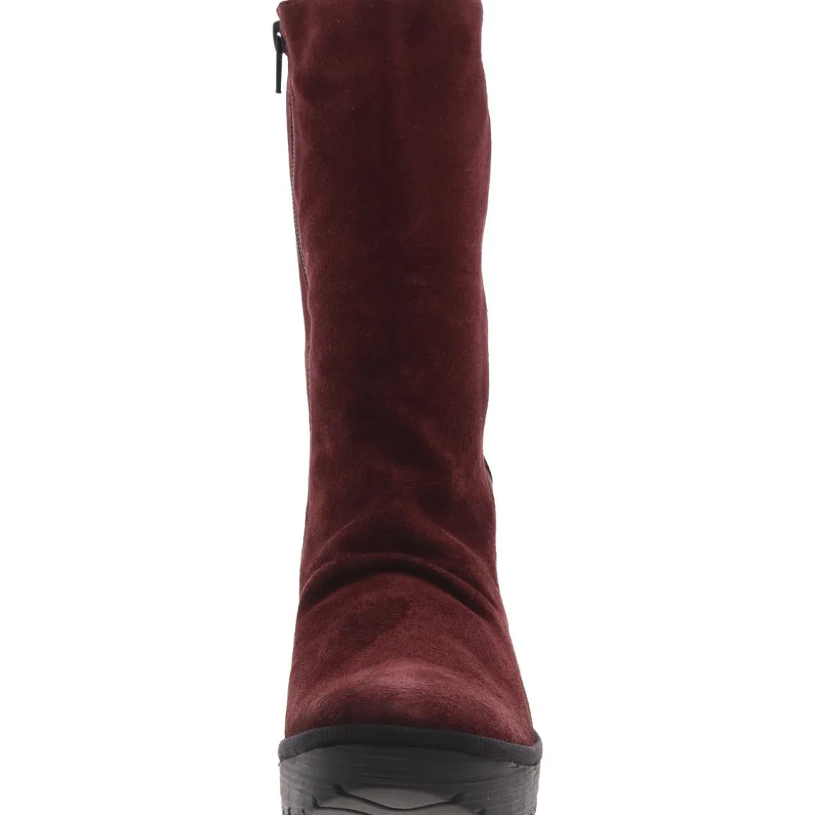 Yemy 408 Zipper Suede Mid-Calf Boots