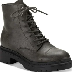 Zahara Zip Up Lug Sole Combat & Lace-Up Boots