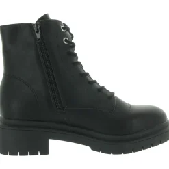Zahara Zip Up Lug Sole Combat & Lace-Up Boots