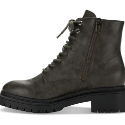 Zahara Zip Up Lug Sole Combat & Lace-Up Boots