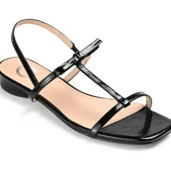 Zaidda Faux Leather Slip On Strappy Sandals